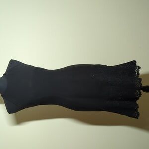 Lillie Rubin, size 2, LBD, lace sequined bottom, hidden zip, halter style top